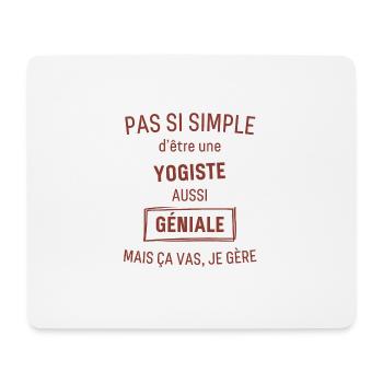 Yogiste Géniale rouge brunâtre foncé - Tapis de souris (format paysage) - blanc - Devant