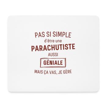 Parachutiste ÉNIALE rouge brunâtre foncé - Tapis de souris (format paysage) - blanc - Devant