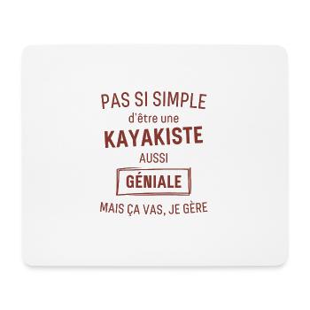 Kayakiste GÉNIALE rouge brunâtre foncé - Tapis de souris (format paysage) - blanc - Devant