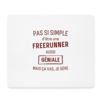 Freerunner GÉNIALE rouge brunâtre foncé - Tapis de souris (format paysage) - blanc - Devant
