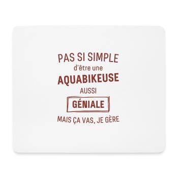 Aquabikeuse GÉNIALE rouge brunâtre foncé - Tapis de souris (format paysage) - blanc - Devant