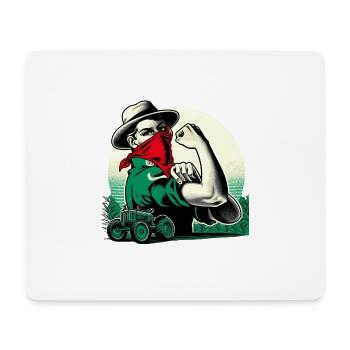 Starker Landwirt - Mousepad (Querformat) - Weiß - Vorne