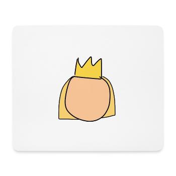 Symbole de la reine de la couronne de la tête - Tapis de souris (format paysage) - blanc - Devant