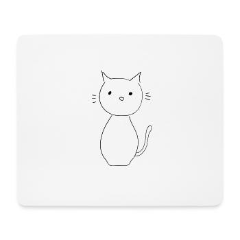 Cat Animal Symbol Cute - Mouse Pad (horizontal) - white - Front