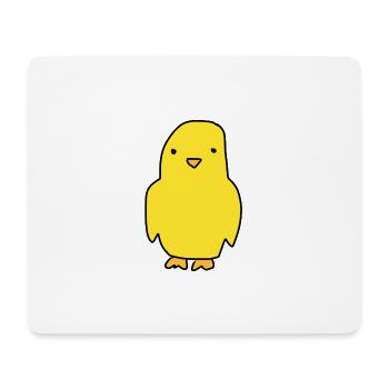 Vogel Tier Symbol gelb küken - Mousepad (Querformat) - Weiß - Vorne