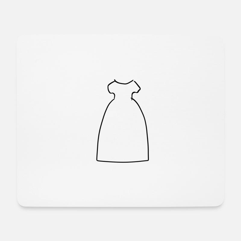 Kleid Symbol Klamotten - Mousepad (Querformat) - Weiß