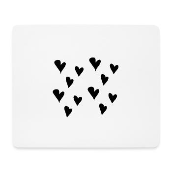 Heart Pattern Hearts Symbol Love - Mouse Pad (horizontal) - white - Front