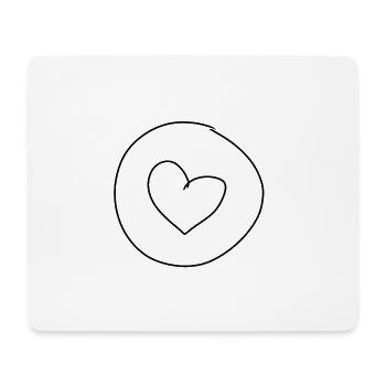 Herz Kreis Symbol Formen - Mousepad (Querformat) - Weiß - Vorne