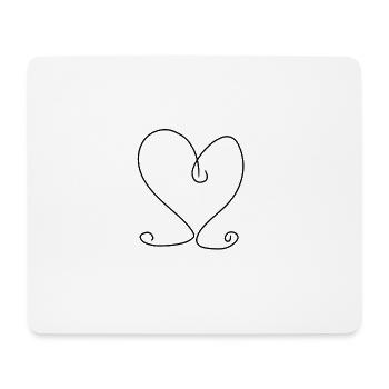 Symbol Herz Liebe - Mousepad (Querformat) - Weiß - Vorne