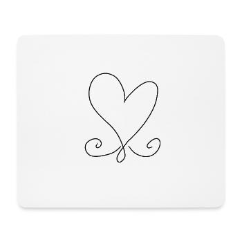 Symbol Heart Pattern - Mouse Pad (horizontal) - white - Front