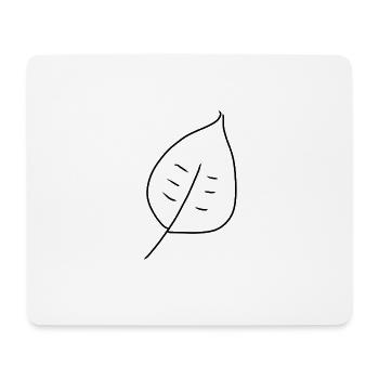 Plante de symbole de feuille - Tapis de souris (format paysage) - blanc - Devant