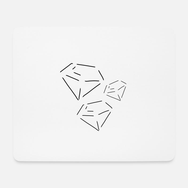 Diamant Diamanten Symbol Cartoon - Mousepad (Querformat) - Weiß