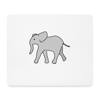 Elefant Symbol Tier Tiere grau - Mousepad (Querformat) - Weiß - Vorne