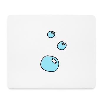 Bulles de savon cercles forme eau bleu - Tapis de souris (format paysage) - blanc - Devant