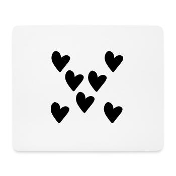 Heart Hearts Pattern Symbol Love - Mouse Pad (horizontal) - white - Front