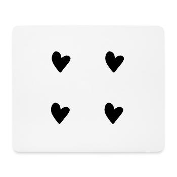 Heart Four Hearts Pattern Symbol Love - Mouse Pad (horizontal) - white - Front