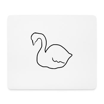 Schwan Schwäne tier symbol vogel - Mousepad (Querformat) - Weiß - Vorne