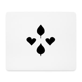 herzen blatt blätter natur liebe - Mousepad (Querformat) - Weiß - Vorne