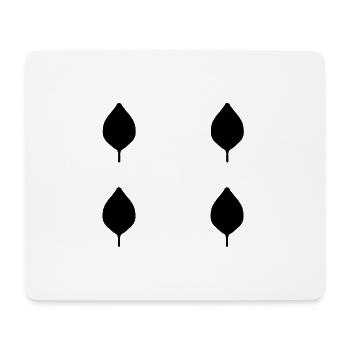 four leaves leaf nature pattern - Mouse Pad (horizontal) - white - Front