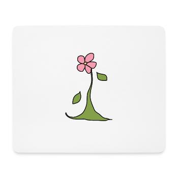 Flower, plant, symbol, nature, pink shape - Mouse Pad (horizontal) - white - Front