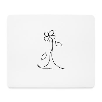 Fleur, plante, symbole, nature - Tapis de souris (format paysage) - blanc - Devant
