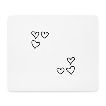 hearts pattern frame shapes heart love - Mouse Pad (horizontal) - white - Front