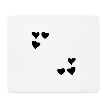 herzen muster rahmen symbol herz liebe - Mousepad (Querformat) - Weiß - Vorne