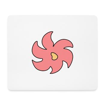Symbole Plante Fleur Rose - Tapis de souris (format paysage) - blanc - Devant