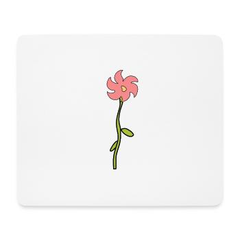 pink flower shape symbol plant nature - Mouse Pad (horizontal) - white - Front