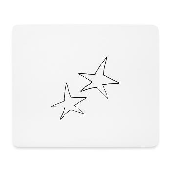 stern symbol form zwei sterne - Mousepad (Querformat) - Weiß - Vorne