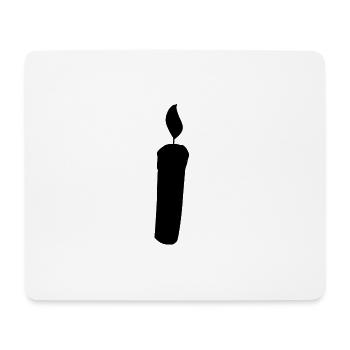 Bougie Forme Symbole Feu Lumière - Tapis de souris (format paysage) - blanc - Devant