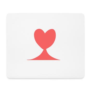 Herz liebe symbol form rosa - Mousepad (Querformat) - Weiß - Vorne
