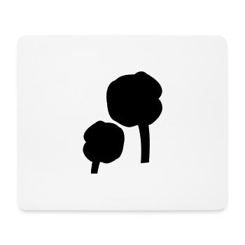 zwei rosen blumen blume form - Mousepad (Querformat) - Weiß - Vorne