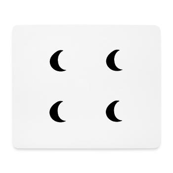 mond vier monde planet symbol form - Mousepad (Querformat) - Weiß - Vorne