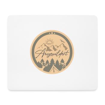 Ausgewildert Logo Sand PNG - Mousepad (Querformat) - Weiß - Vorne