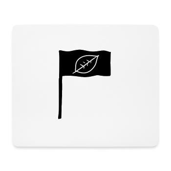 symbol flagge stange blatt natur - Mousepad (Querformat) - Weiß - Vorne