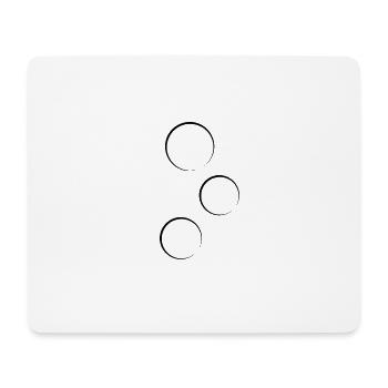 Cercle Trois cercles Forme Symbole - Tapis de souris (format paysage) - blanc - Devant