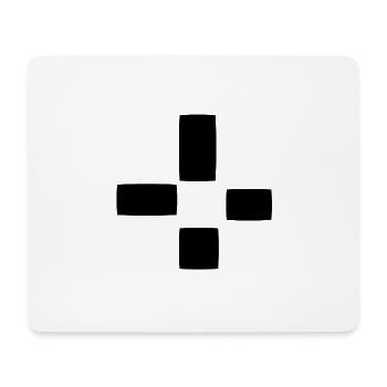 Motif carré quatre formes forme - Tapis de souris (format paysage) - blanc - Devant