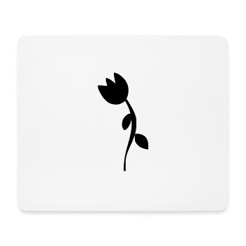 Flower Symbol Shape Blossom Plant - Mouse Pad (horizontal) - white - Front
