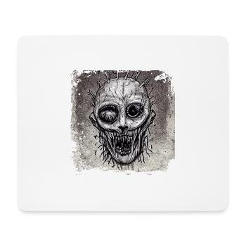 Scary Face | Halloween-Shirt - Mousepad (Querformat) - Weiß - Vorne