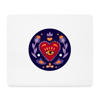 Mystisches Herz - Mousepad (Querformat) - Weiß - Vorne
