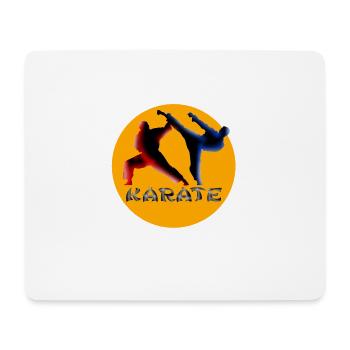 Kampfkunst Dynamik Karate Silhouette - Mousepad (Querformat) - Weiß - Vorne