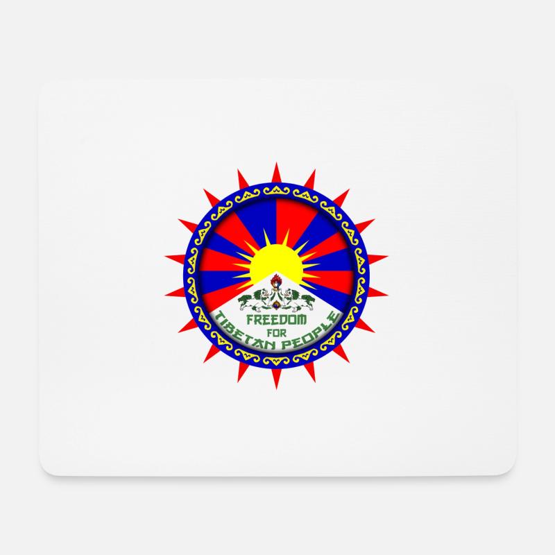 free tibet logo - Mousepad (Querformat) - Weiß