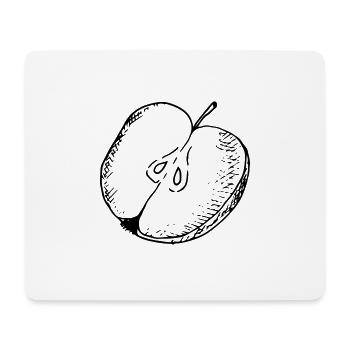 Pomme tirée - Tapis de souris (format paysage) - blanc - Devant
