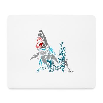 shark - Mouse Pad (horizontal) - white - Front