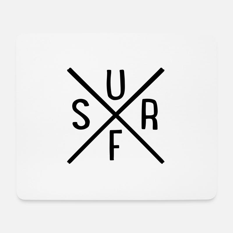 Surf - Mousepad (Querformat) - Weiß