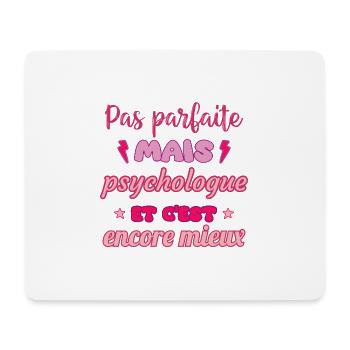 Pas parfaite mais psychologue,idée cadeau - Tapis de souris (format paysage) - blanc - Devant