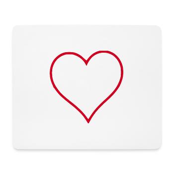 Saint-Valentin cœur rouge, st.valentin - Tapis de souris (format paysage) - blanc - Devant