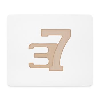 37 Ziffernkunst in Peach - Mousepad (Querformat) - Weiß - Vorne