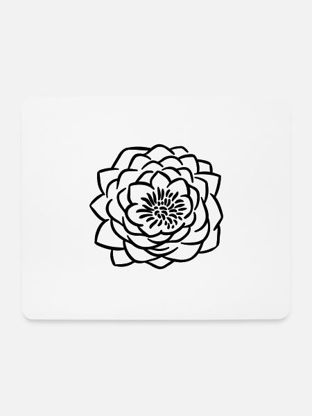Lotus flower 4 - Mouse Pad (horizontal) - white